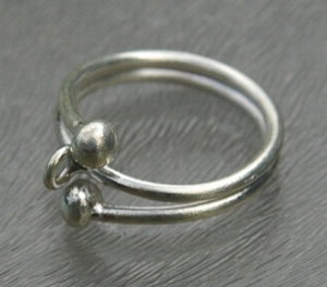 Zilveren ring met oogje