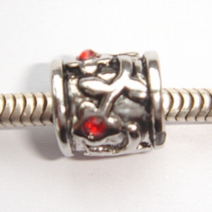 Cylinder with red zirconia in flower
