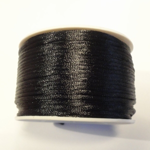 SK01 - Black satin cord, 5 m