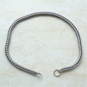 Sterling silver bracelet without a lock, shiny 17,8 cm 