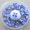 Murrini's in blauw, transparant, wit en kobalt 