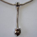 Interchangeable pendant with heart at the end 